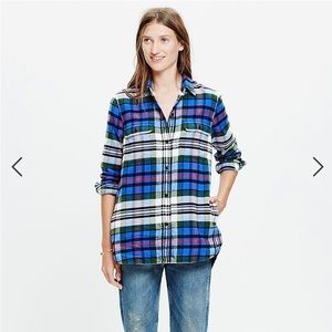 Madewell Flannel Ex-Boyfriend Shirt w/pockets. Size XS